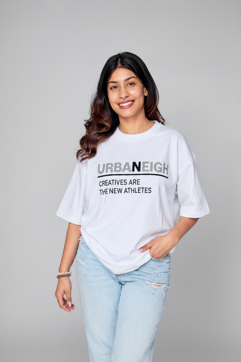 Urbaneigh Ease Oversized Tee – Snow White
