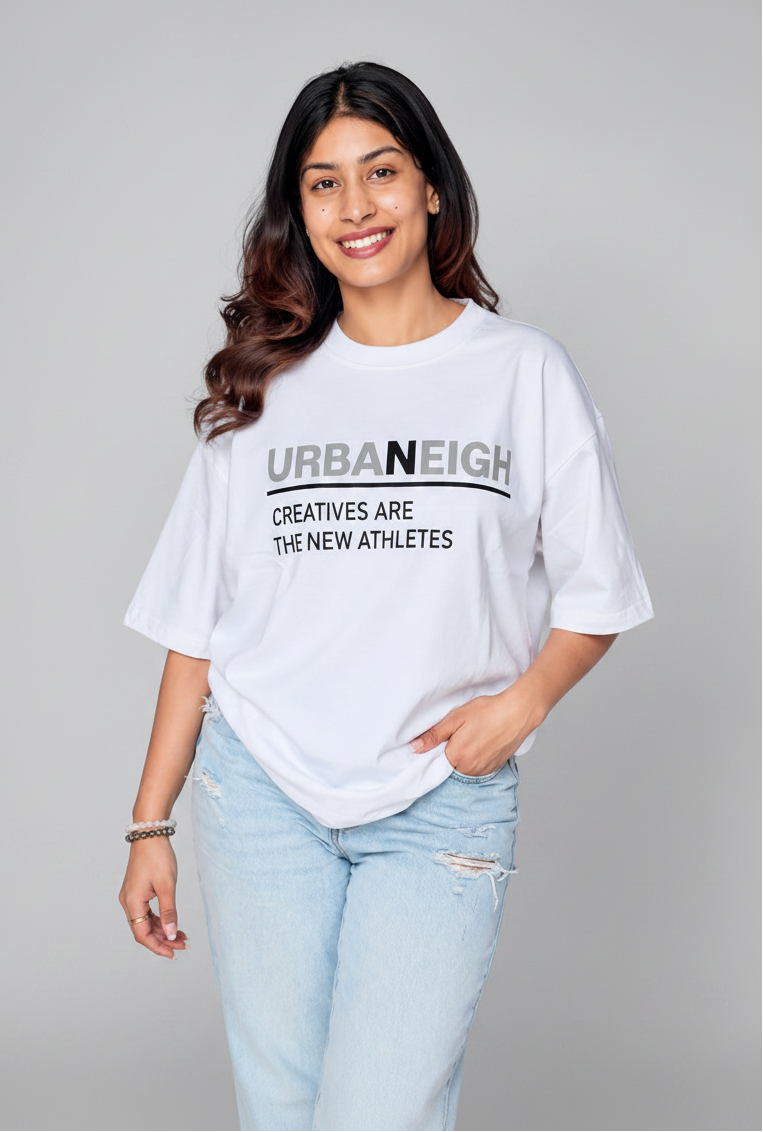 Urbaneigh Ease Oversized Tee – Snow White