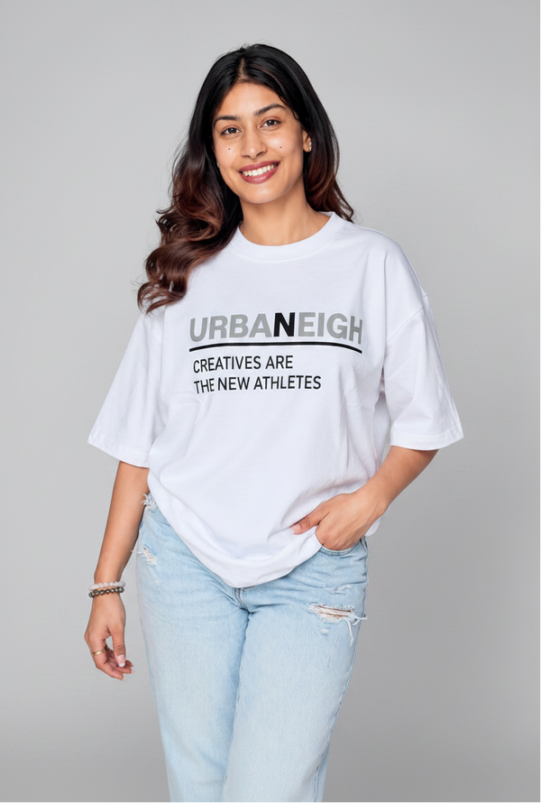 Urbaneigh Ease Oversized Tee – Snow White