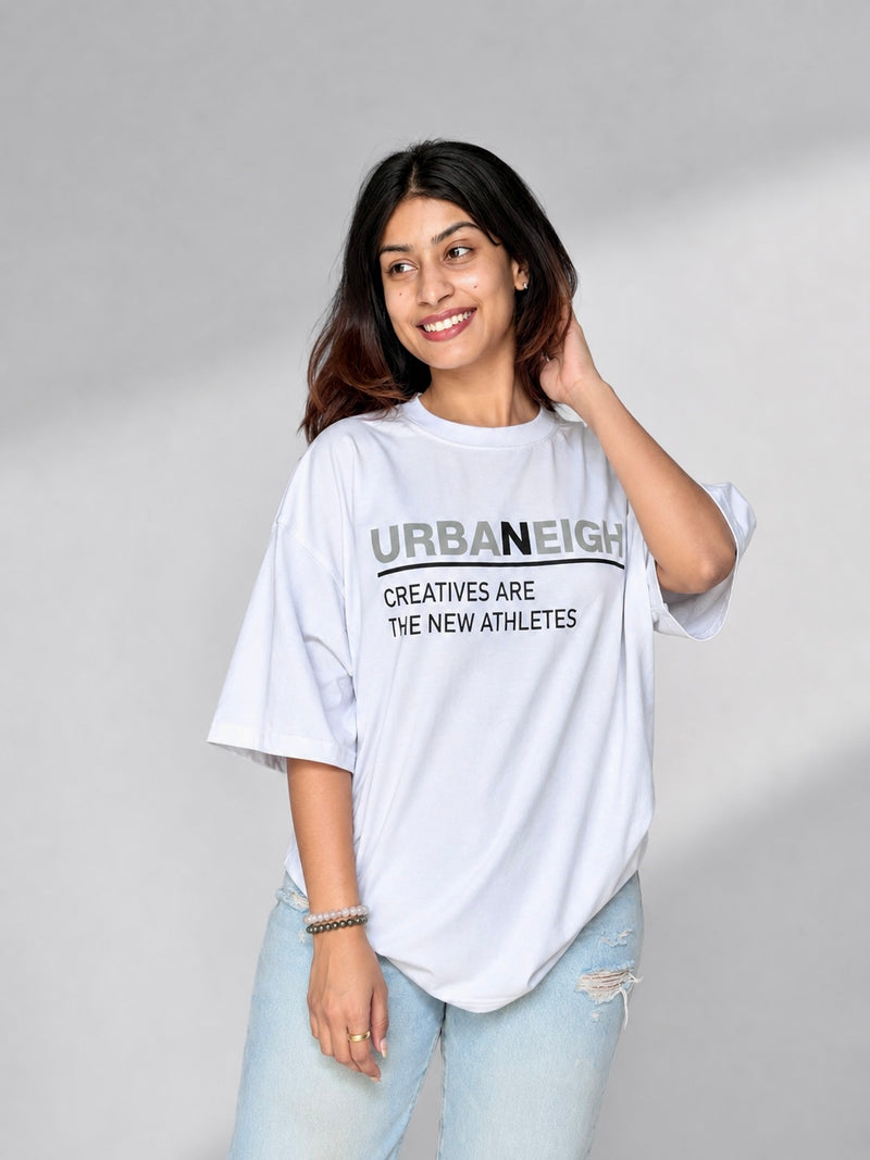 Urbaneigh Ease Oversized Tee – Snow White