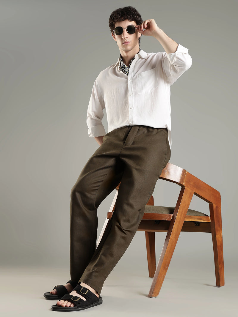 Urbaneigh AirFlex Linen Blend Pants – Olive