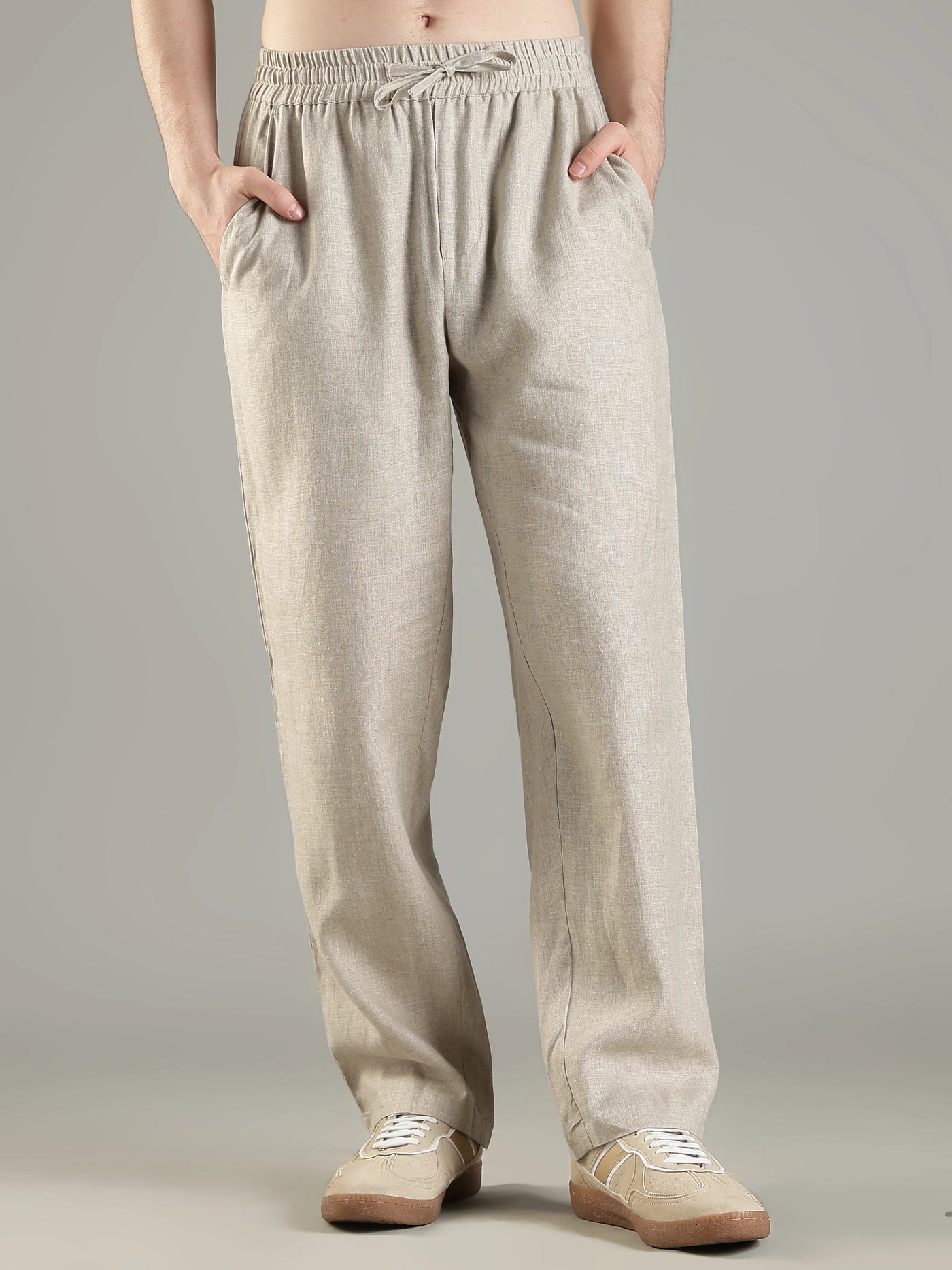 Urbaneigh Air 100% Linen Pants – Light Beige